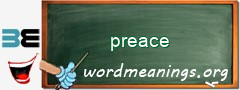 WordMeaning blackboard for preace